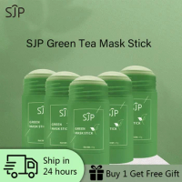 SJP 5 PCS Bundle Green Tea Deep Cleansing Mask Stick Detoxing Pore Cleaner For Face Black Heads Clay Blackhead Remover Nose