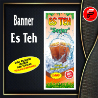 Banner Es Teh / Spanduk es teh manis Ukuran 0.6 x 1.6 m