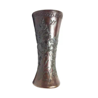Archaize Chinese Style Pure Copper Vase Handicraft Table Top Vase Furniture Hotel Decoration Copper Accessories