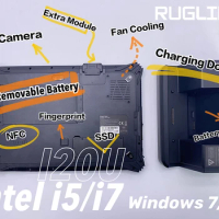 12.2 inch Windows 10 Tablet Computer i7-8550U 10.1 inch Computer Rugged Industrial Tablet PC 16GB WIFI Bluetooth GSM/4G SSD