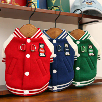 Dog Clothes Baseball Jacket Autumn Winter Fleece Coat Pet Teddy Schnauzer French Bulldog Pug Clothin