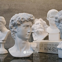 現代簡約大衛雕像小型石膏樹脂桌面裝飾雕塑維納斯擺件拍照道具