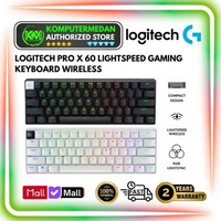 Logitech G PRO X 60 LIGHTSPEED Keyboard Wireless Tactile with Lightsync BLACK