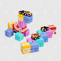 【Qbi 塊樂方程式】蛇麼都好禮物盒(新年禮物/磁力片/玩具車/軌道玩具/12pcs)