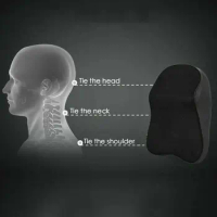 Parts Car Headrest Pillow Replacement Rest Universal Cushion Accessory Black Head Memory Foam Neck Pad Durable