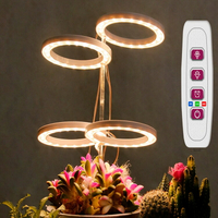植物補光燈 LED植物生長燈 全光譜天使環室內盆栽家用定時調光多肉植物補光燈