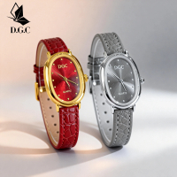 DGC W605 Jam Tangan Wanita Analog Casual Gaya Vintage Elegan Quartz Oval Fashion Jam Tangan Cewek