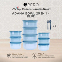 Pero Adana Food Storage Bowl Container With Spoon and Fork Set of 20 - Tempat Makan Plastik dengan S
