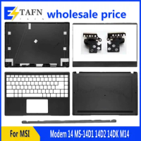 NEW LCD Back Cover/Front Bezel/Palmrest/Bottom Case/Hinges For MSI Modern 14 MS-14D1 14D2 14DK M14 Laptop Top Case Black