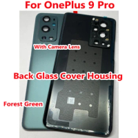 Original Good For Oneplus 9 Pro Back Battery Cover Glass Rear Case Housing Shell Replacement With Camera Frame Lens Mobile Lid