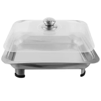Stainless Steel Dinner Plate Baking Tray Fish Buffet Dish Alcohol Flat Food for Canteen Chafing Pans
