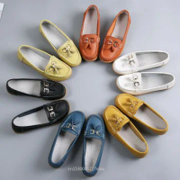 Women's Breathable Moccasins Shoes Flats Ballet Shoes Cut Out Leather Female Boat Shoes Ballerina Ladies Casual Shoes Dropship