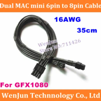 new 16AWG wire Dual mini 6Pin to 8Pin pcie GPU power cable for GTX1080 mac pro MA970 A1186 A1289