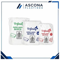 TRIFINITY Paper Lunch Box Food Box Kertas Box Makanan Take Away Size S M L Isi 50pcs Paper Lunch Box
