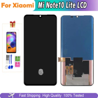 AMOLED LCD For Xiaomi Mi Note 10 Lite Lcd Display Touch Screen For Mi Note 10 Lite M2002F4LG Display Screen