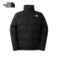 【The North Face 官方旗艦】北面男款黑色DWR防潑水保暖立領羽絨外套｜88R54H0 550蓬鬆度