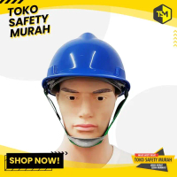 Promo Helm Proyek SNI Safety MSA Full Set +Inner Biasa +Tali Dagu - Biru Berkualitas