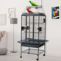 生產供應 便攜式寵物籠 寵物展示籠 鳥籠 鐵絲鳥籠 鸚鵡籠(8124)
