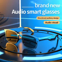 Bone conduction bluetooth sunglasses speaker headphone glasses wireless bluetooth glasses outdoor sport music smart glasses