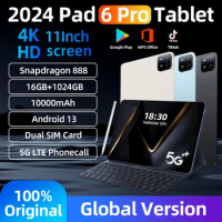 Original Global Version Tablet Android 13.0 Pad 6 Pro Snapdragon 888 16GB+1024GB Tablets PC 5G Dual SIM Card WIFI 4K HD Mi Tab