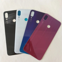 10Pcs For Xiaomi Redmi Note 7 / Note 7 Pro Back Glass Battery Cover Panel Rear Door Housing Case Back battery Cover Replace