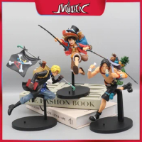 One Piece Anime Figure Running Three Brothers Series Luffy Sabo Ace PVC Statue Action Figurine Collection Model Doll Toys Gifts