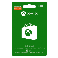 【Microsoft 微軟】XBOX 禮物卡 NT$250 - ESD 數位下載版 (K4W-00301) -可於Windows市集使用