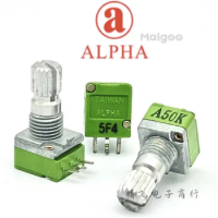 1 PCS Taiwan ALPHA Aihua RK09 Precision Potentiometer Single A50K/B50K Shaft Length 15MM Audio Tuner 3 Pins