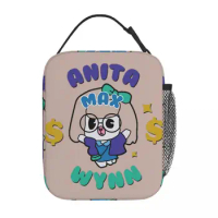 Anita Max Wynn Funny Meme Thermal Insulated Lunch Bag for Office Kawaii Portable Food Bag Men Women Cooler Thermal Lunch Box