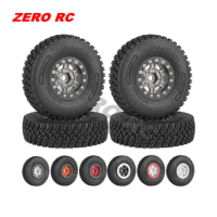 RC Car 1.55 METAL Beadlock Crawler Wheels Rims With 90mm Soft Tires For 1:10 RC4WD TF2 Tamiya CC01 MST JIMNY Accessories