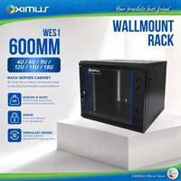 Oximus WES1 Series Depth 600mm Wall Mount Rack Server Dinding 19 Inch 4U 6U 9U 12U Cabinet Network W