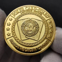Poker Crew Card Guard Commemorative Lucky Coins Welcome To LAS VEGAS Gift Collection Poker Chip Angel Casino Challenge Gold Coin