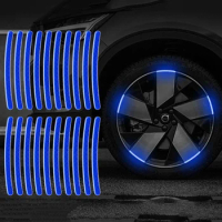 20pcs Luminous Strips Car Wheel Hub Reflective Sticker High Reflective Stripes Tape For Motorcycle Car Wheel Decoration
