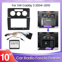 2 Din Car Radio Frame Fascia Adapter For VW Volkswagen Caddy 2K 3 2004 -2010 Canbus Box Android Stereo Dash Fitting Panel Kit