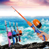 Kids Telescopic Fishing Pole Pod All-in-One Reel Line Kit for Youth Beginners