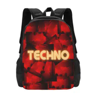 Techno Vibes Backpacks For School Teenagers Girls Travel Bags In Techno We Trust Techno Culture Techno Music Techno Vibes