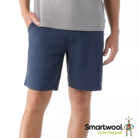 【SmartWool】男 Merino 美麗諾羊毛運動型8吋彈性短褲.休閒褲_SW017099-092 深海軍藍