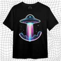 3DimensionWear - Kaos Distro Premium Original 3D Ufo Neon Purple - DM0517