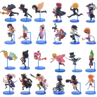 One Piece Figure Set Luffy Zoro Shanks Ace Nami PVC Anime Action Figures Collectible Model Dolls Toys Gifts Full set Hot Sale