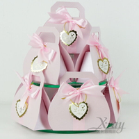 婚禮小物系列-喜糖盒喜糖袋粉紅提包款~，X射線【B590001】