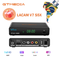 Original GTmedia V8X Satellite Receiver DVB-S/S2/S2X Built-in Wifi H.265  1080P Full HD Decoder support Mars CA card slot send from Spain - richootv