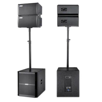 Pro Audio Dual 8 Inch Active Indoor Outdoor Sound System Line Array Speakers