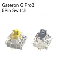 Gateron G Pro 3.0 Switch V3 5Pin Silver Yellow Switch SMD RGB Linear Tactile For Mechanical Keyboard Pre Lubed MX Cherry Switch