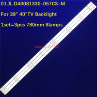 1set=3pcs 3v 780mm LED Backlight strip 8 lamp For 39 40 inch TV LED39K1800 01.JL.D40081330-057CS-M 17AK2A30 CN430MS9240