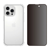 【RedMoon】APPLE iPhone 16 Pro Max 6.9吋 手機殼貼2件組 鏡頭全包式軍規殼-9H防窺保貼(i16ProMax)