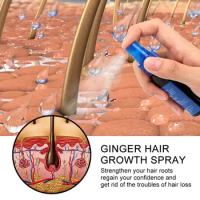Hair Loss Strengthening Effective Ginger Hair Grower Spray Natural Regenerating Hair Growth Men Women Fast-acting