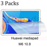 3 Packs soft PET screen protector for Huawei mediapad M6 10.8 protective tablet film