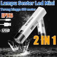 Senter LED Super Terang Baru Hingga 600 Meter (asli) Jarak Jauh Senter Polisi Set Lengkap Senter Pol