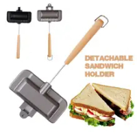 Hot Dog Toaster Double-Sided Sandwich Baking Pan Cheese Maker Sandwich Maker  Flip Pan Camping Frying Pan - AliExpress