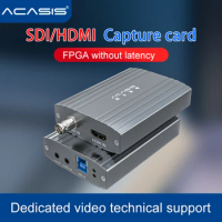 Acasis 2 Channel SDI HDMI-compatible HD USB3.0 Video Capture Card 1920*1080@60FPS for PS4 Game Live/NS Camera 4K Recording